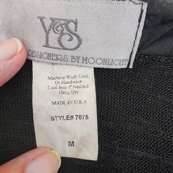 Y&S by Moonlight Black Long Cardigan Size M - Picture 2 of 14